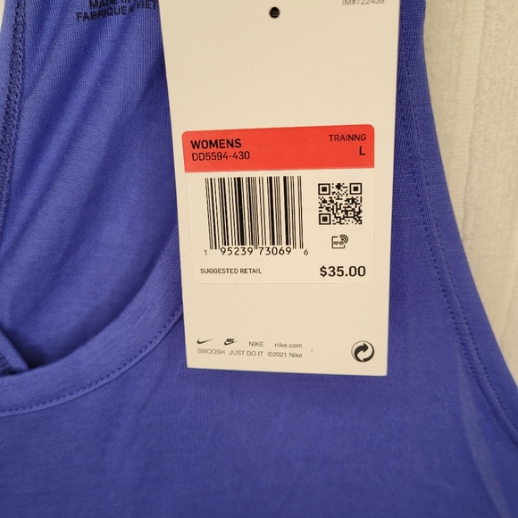 Nike Women's Yoga Dri-FIT Crossback Tank - Large - NEW! - Picture 2 of 7